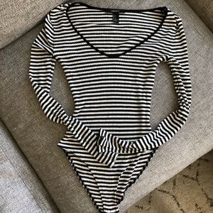 Forever 21 striped body suit (S)
